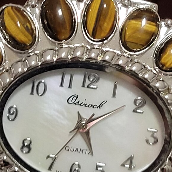 Womens Osirock Brown Stone Cuff Bangle Watch - Picture 7 of 14